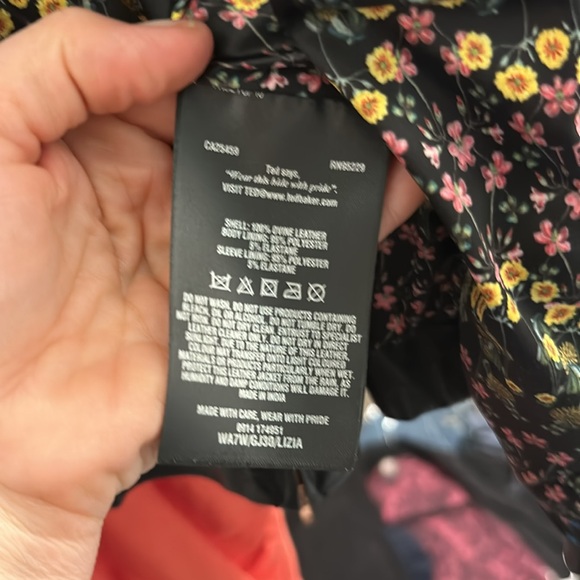 Ted Baker Leather Moto Jacket. Size 3. - Picture 6 of 7